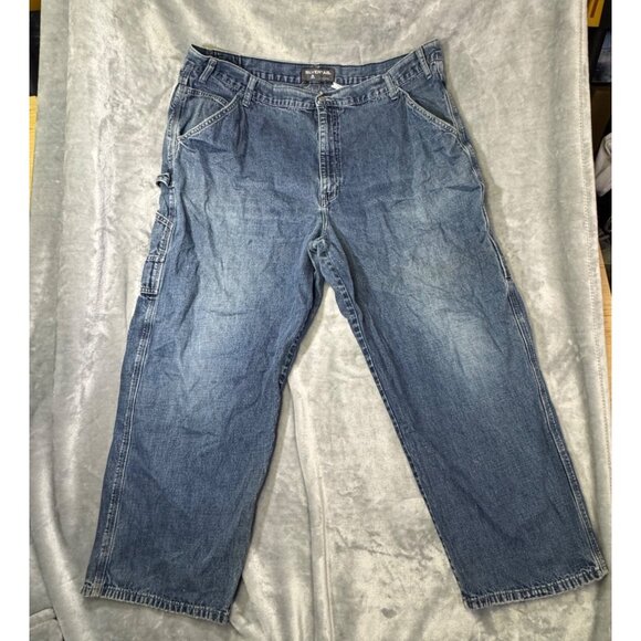 Levis Silvertab Carpenter Jeans Size 42x30 Relaxed Fit  Cotton Blue Denim Made I - Picture 1 of 16